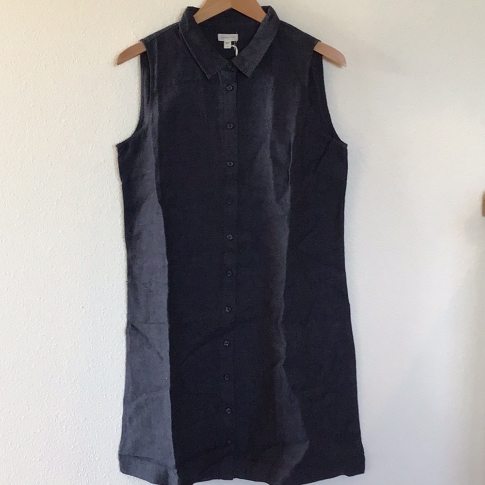NWT, Garnet Hill 100% Linen Sleeveless Dress size 14
